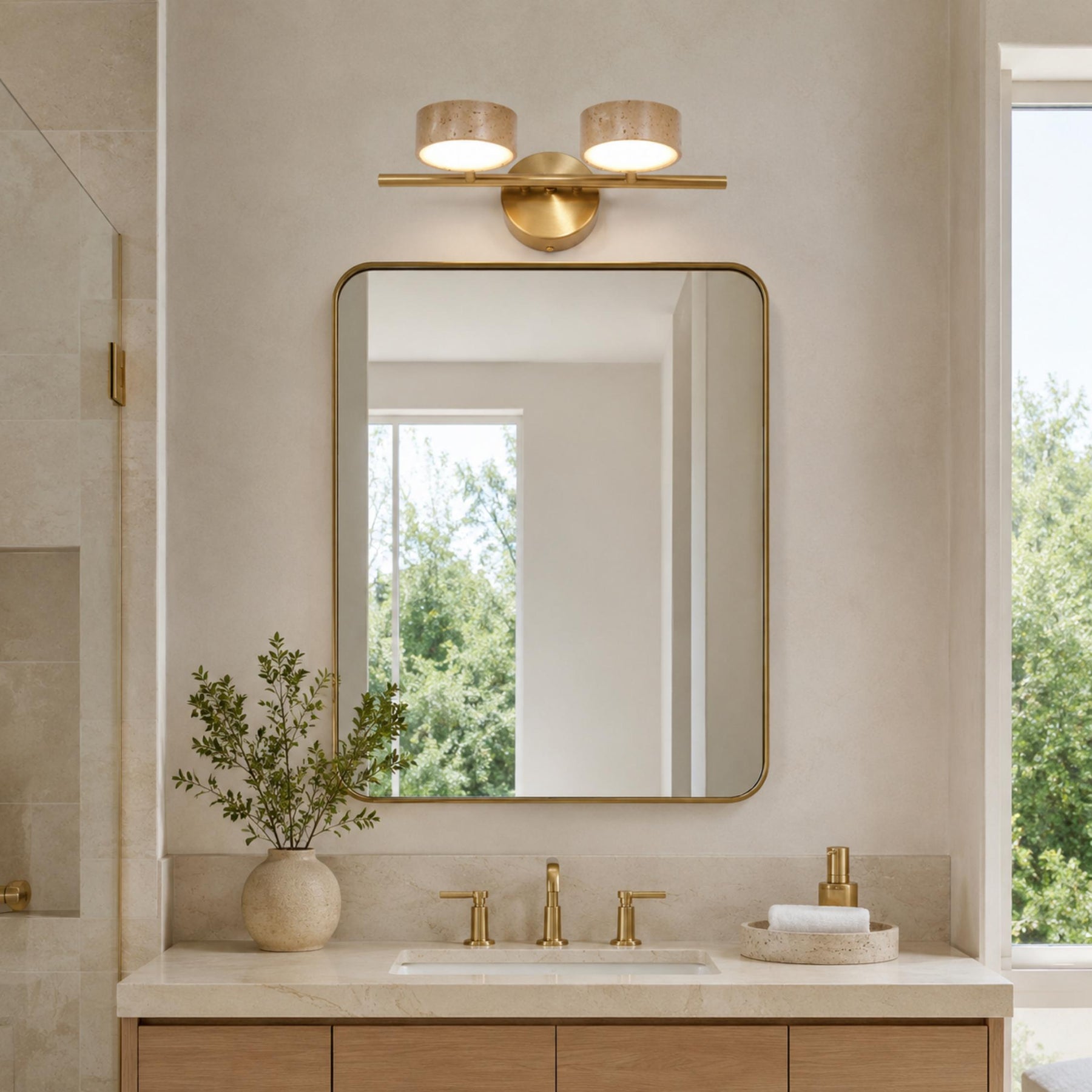 Travertine Vanity Light – product image 2