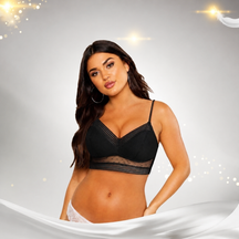Sutiã Feminino de Renda com Decote V Sem Aro e Alça Fina | Bralette