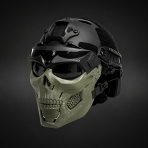Máscara de Caveira para Halloween Capacete Tático Equipamento ao Ar Livre
