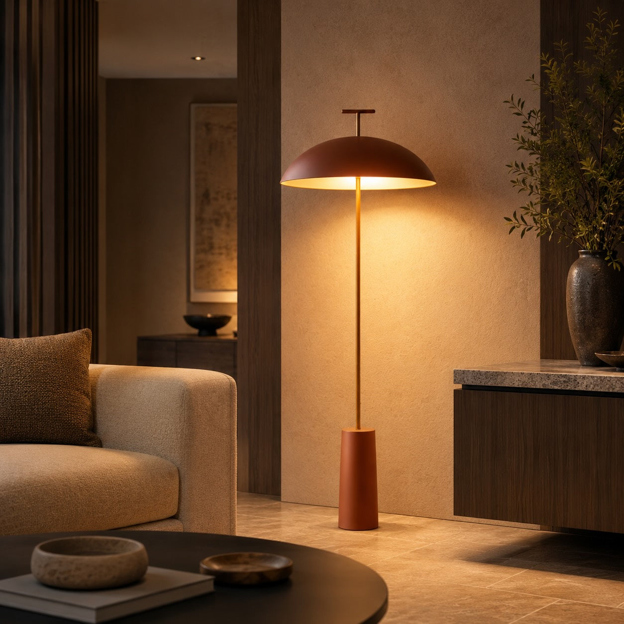 Metal Mushroom Floor Lamp – Red, Neutral Light (4000K) – floor lamp image 9