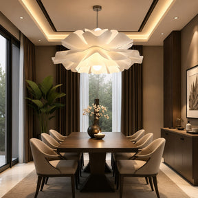 White Flower Pendant Light – A - 31" x 12" – pendant light image 12
