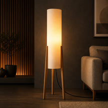 Natural Wood Floor Lamp – Light Wood, Tricolor – floor lamp image 9