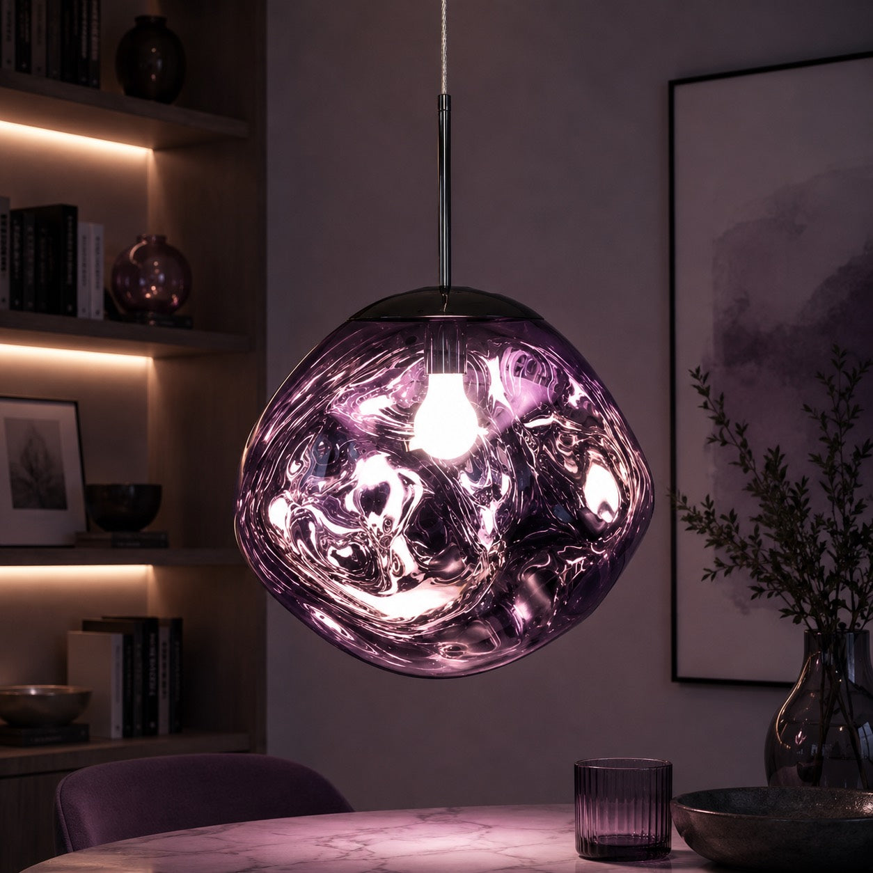 Lava Acrylic Pendant Light – Purple, 19.6″ / 49.8cm, Glass – pendant light image 24