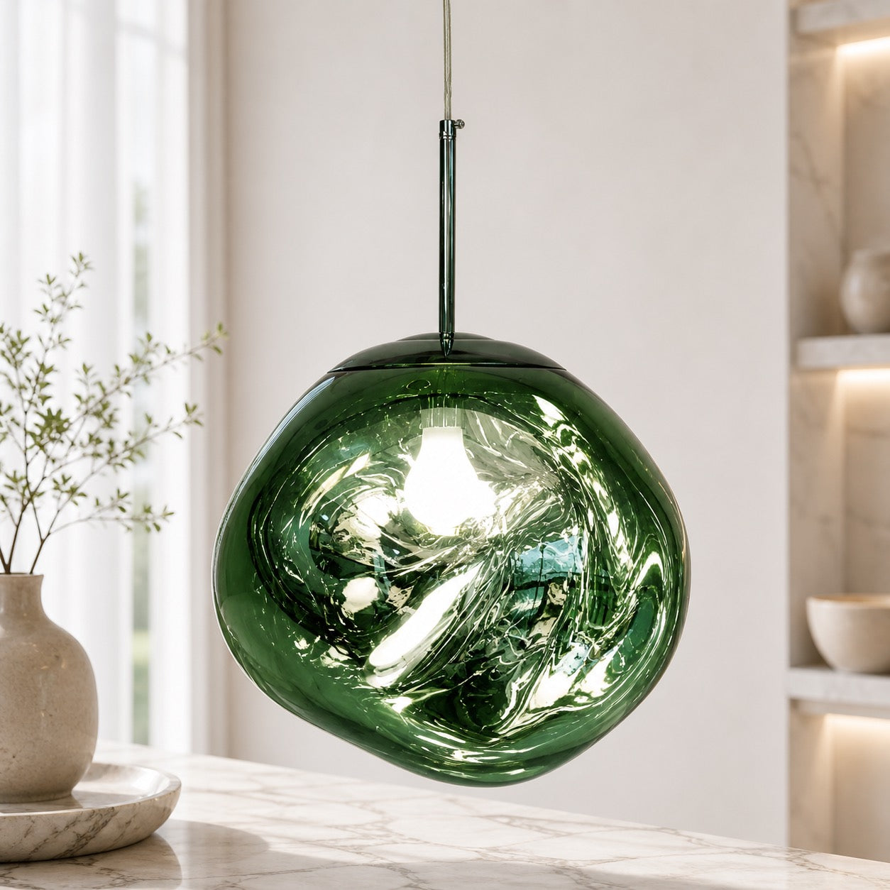 Lava Acrylic Pendant Light – Green, 19.6″ / 49.8cm, Glass – pendant light image 54