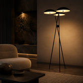 Three-Head LED Floor Lamp – Black – floor lamp image 12