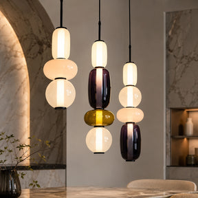 Textured Hand-Blown Glass Pendant Light – pendant light image 3