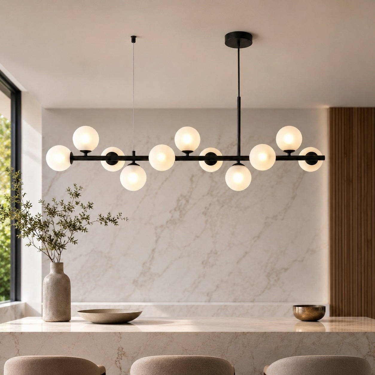 Glass Globe Cluster Pendant Light – pendant light image 2
