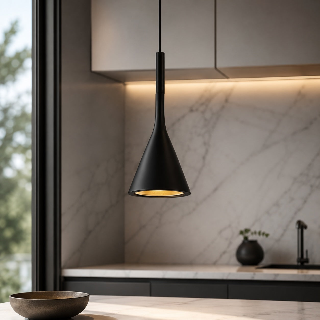 Nordic Tulip Pendant Light – Black – pendant light image 8
