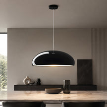 Aluminum Dome Pendant Light – Black, 23.6" / 59.9cm, Warm White – pendant light image 26