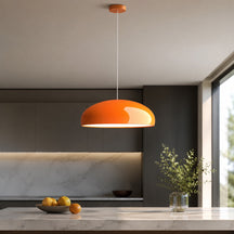 Aluminum Dome Pendant Light – Orange, 23.6" / 59.9cm, Warm White – pendant light image 28