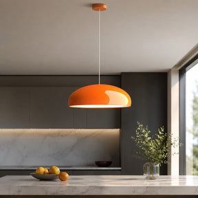 Aluminum Dome Pendant Light – Orange, 23.6" / 59.9cm, Warm White – pendant light image 28