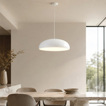 Aluminum Dome Pendant Light – White, 23.6" / 59.9cm, Warm White – pendant light image 27