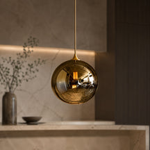 Glass Globe Pendant Light – Gold, Globe 11.8" / 30cm, 3 step dimming – pendant light image 10
