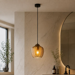 Amber Glass Pendant Light – D – pendant light image 11