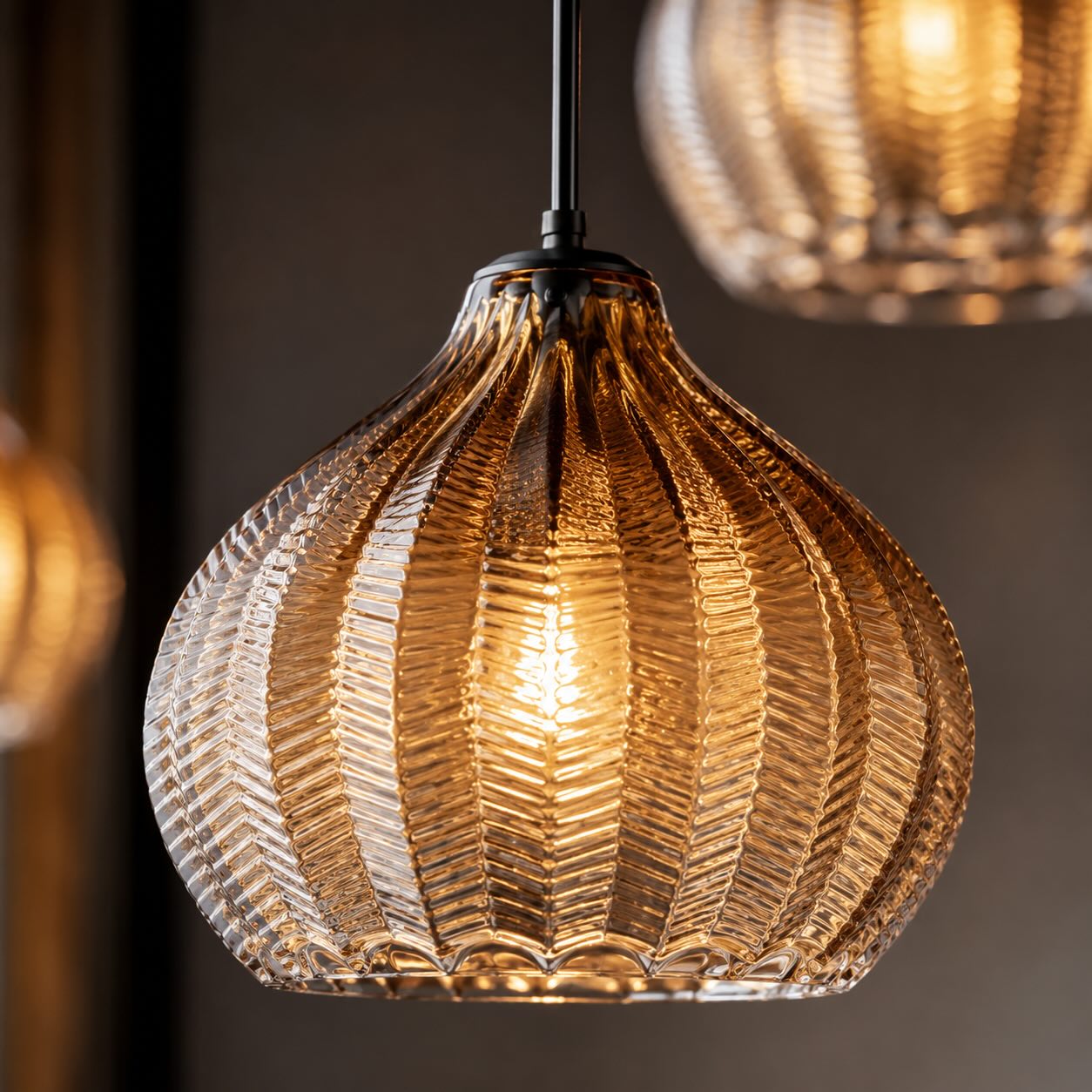 Amber Glass Pendant Light – pendant light image 4