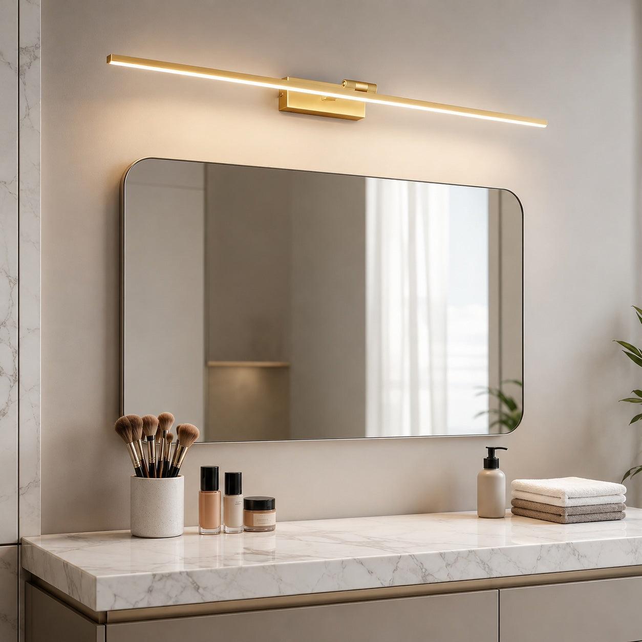 Rotatable LED Vanity Light Bar – Copper, 39.4" – product image 5
