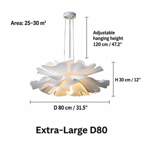 White Flower Pendant Light – pendant light image 8