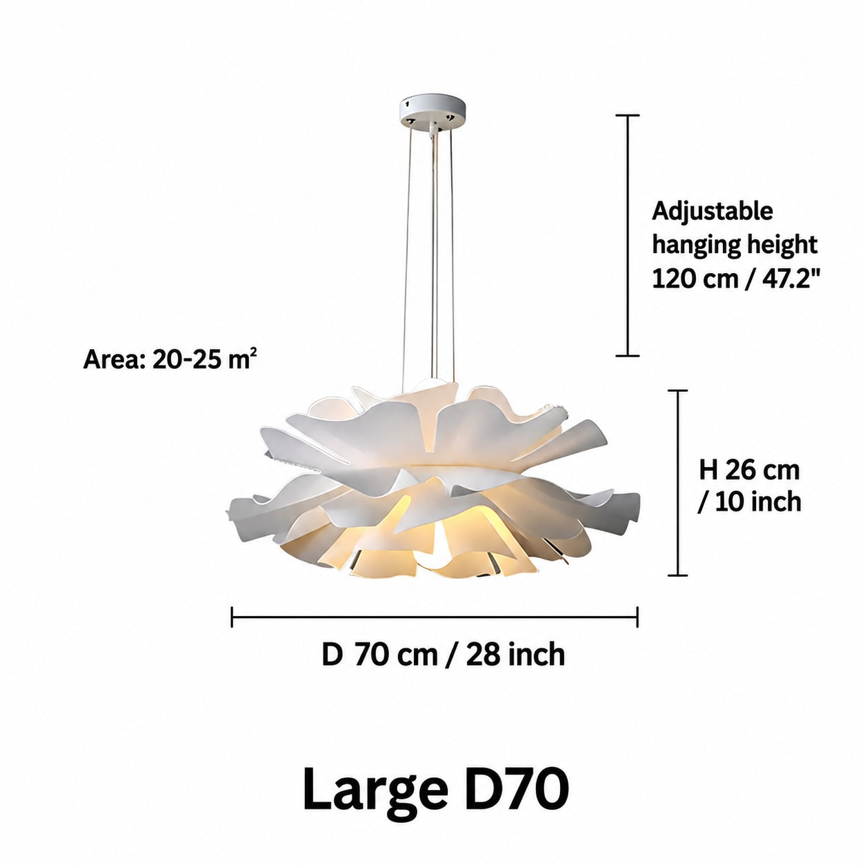 White Flower Pendant Light – pendant light image 7