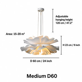 White Flower Pendant Light – pendant light image 6