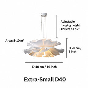 White Flower Pendant Light – pendant light image 4
