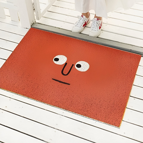 Smiley Print Doormat – Non-Slip PVC &amp; Quick-Drying 40x60cm