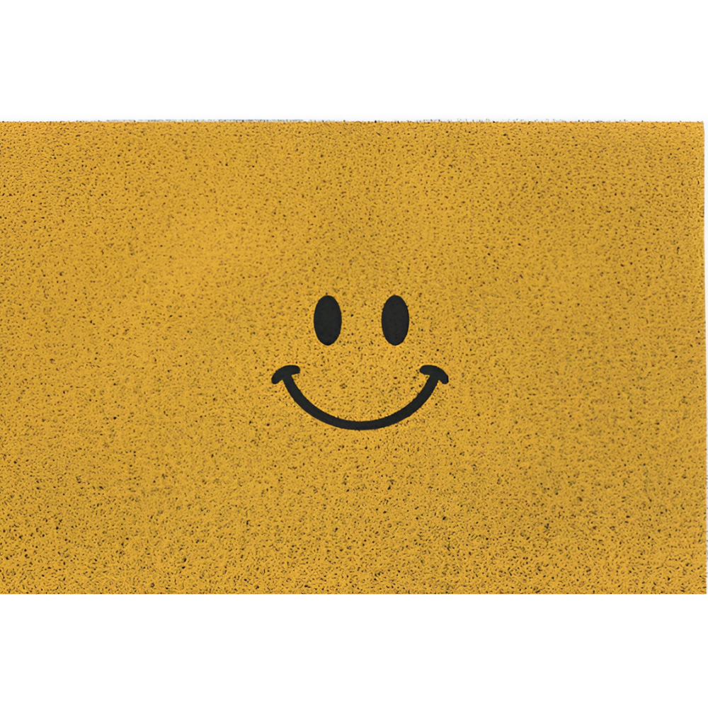 Smiley Print Doormat – Non-Slip PVC &amp; Quick-Drying 40x60cm