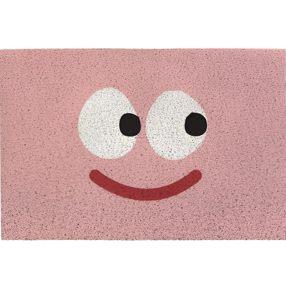 Smiley Print Doormat – Non-Slip PVC &amp; Quick-Drying 40x60cm