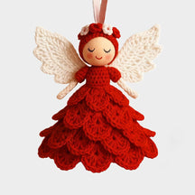 Kit DIY de Enfeite de Anjo de Crochê para Decoração de Natal