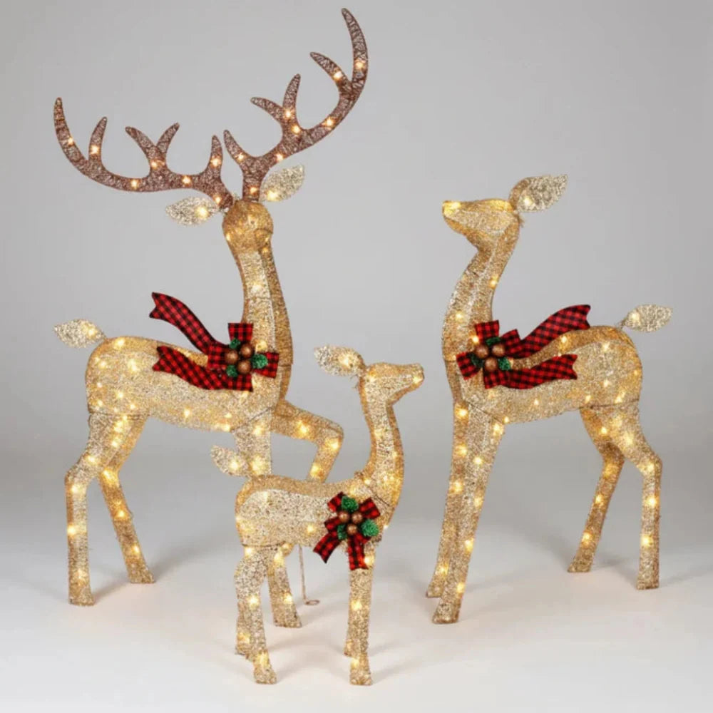 Christmas Outdoor Decorations LED Reindeer Garden Display