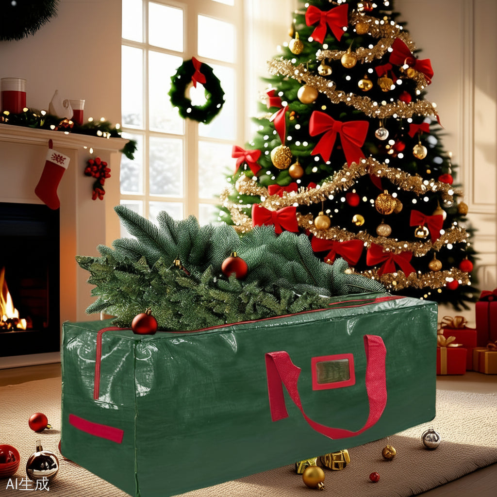 Bolsa de Armazenamento para Árvore de Natal Organizador de Plástico Impermeável Resistente