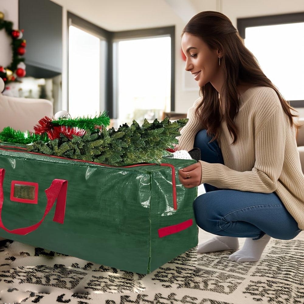 Bolsa de Armazenamento para Árvore de Natal Organizador de Plástico Impermeável Resistente