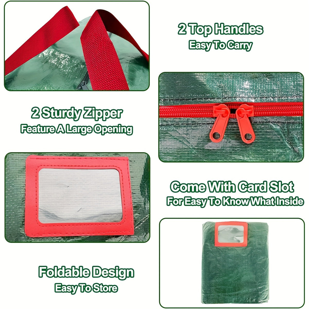 Bolsa de Armazenamento para Árvore de Natal Organizador de Plástico Impermeável Resistente