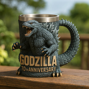 Caneca de Café Figura de Monstro Escultura em Cerâmica 3D