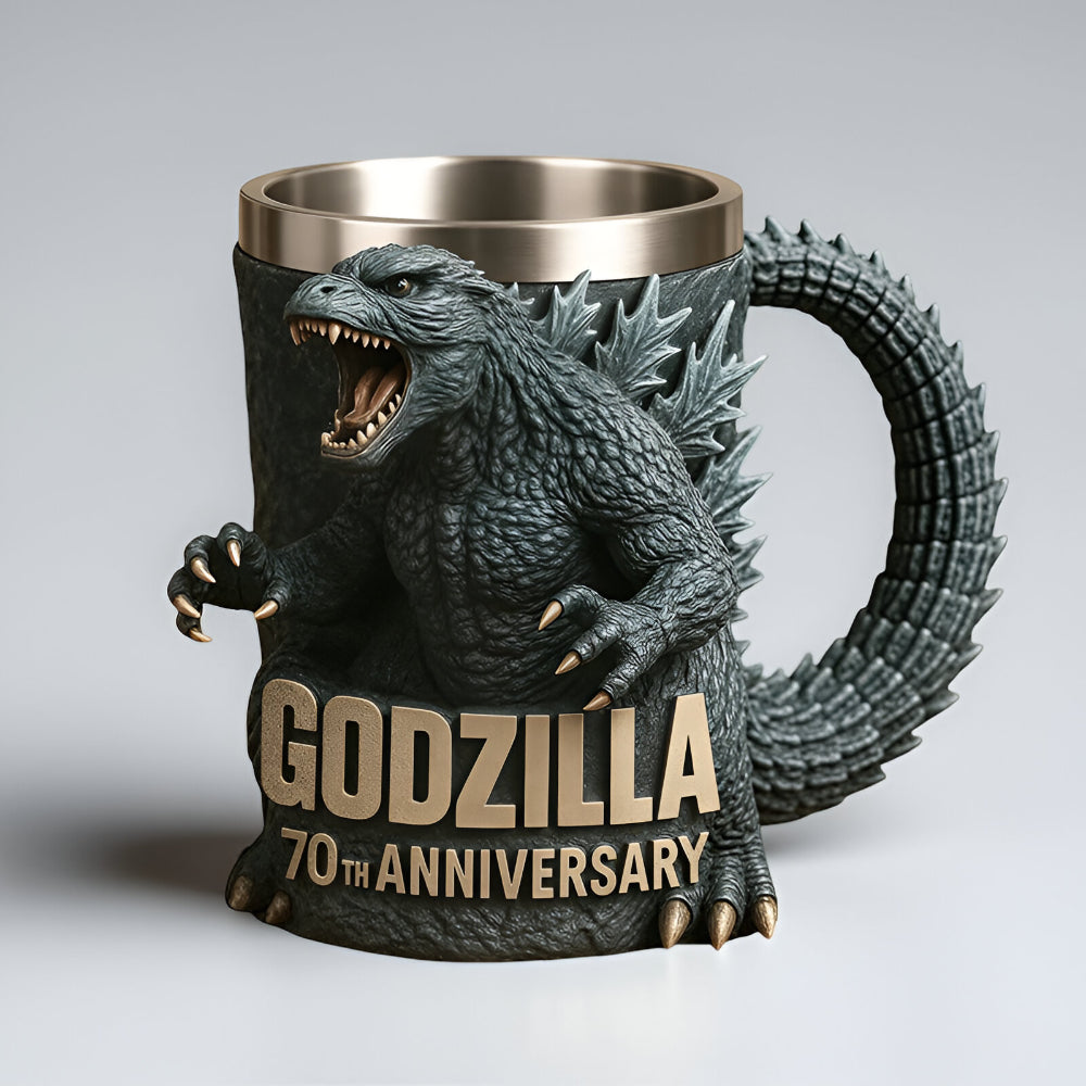 Caneca de Café Figura de Monstro Escultura em Cerâmica 3D