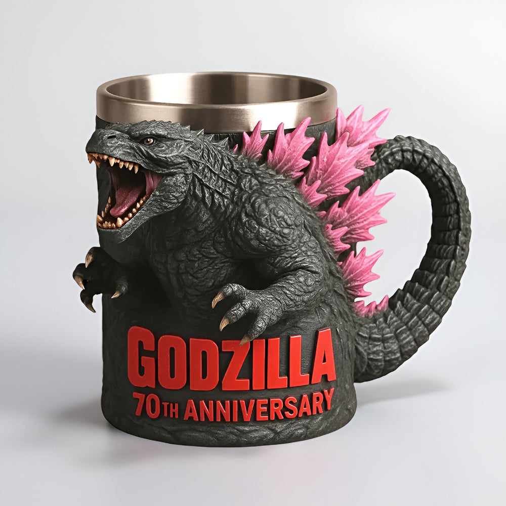 Caneca de Café Figura de Monstro Escultura em Cerâmica 3D