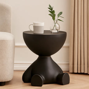 Mesa de Centro Redonda Estilo Banco de Apoio Moderno