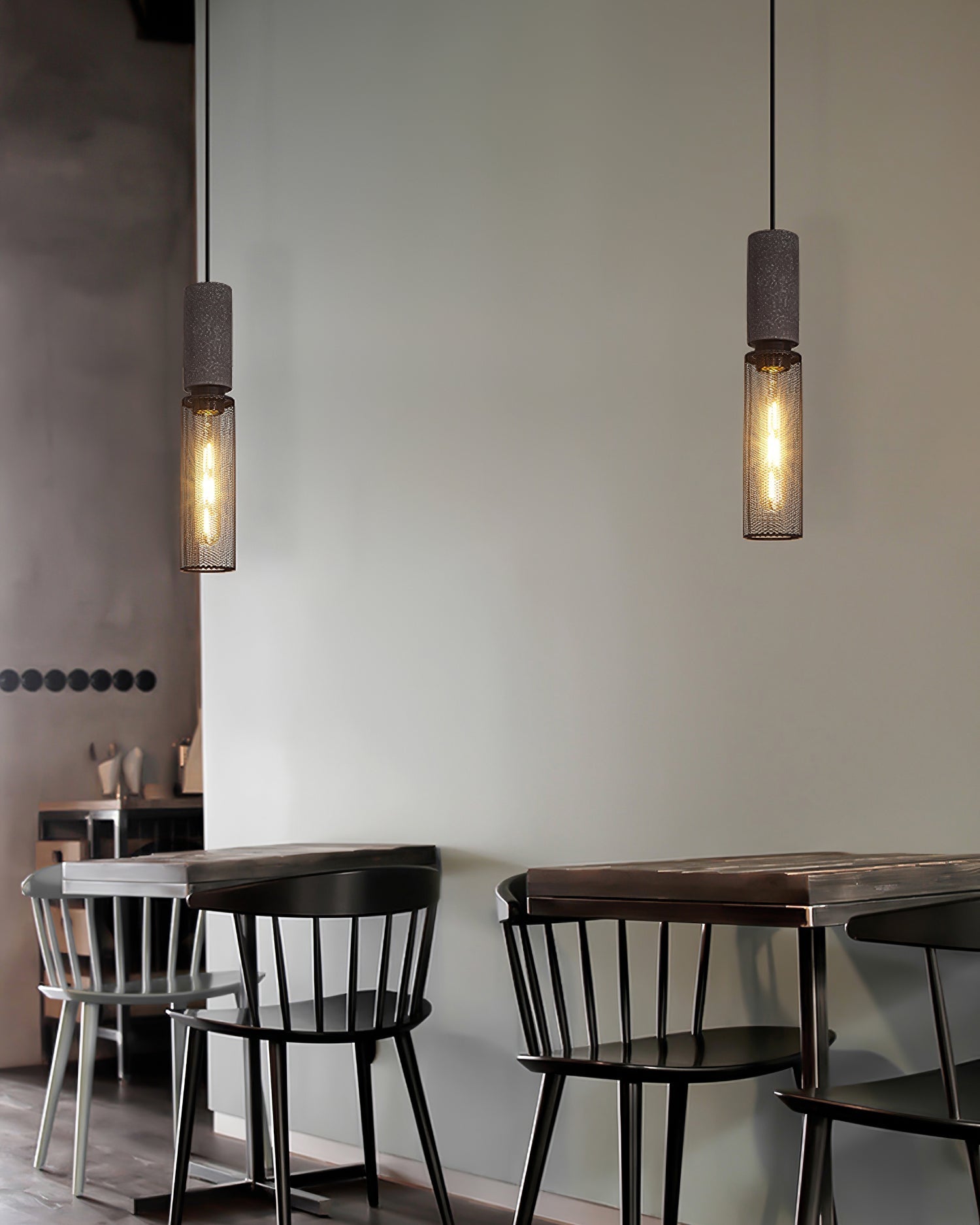 Luminária Pendente de Concreto Urbano | Lâmpada LED Suspensa Industrial