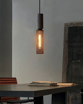 Luminária Pendente de Concreto Urbano | Lâmpada LED Suspensa Industrial
