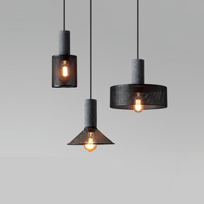 Luminária Pendente de Concreto Urbano | Lâmpada LED Suspensa Industrial