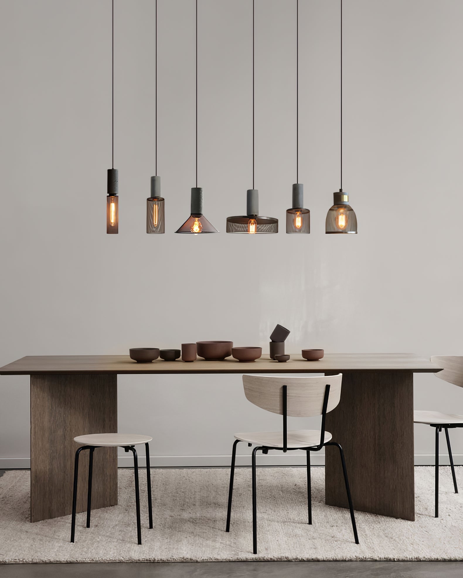 Luminária Pendente de Concreto Urbano | Lâmpada LED Suspensa Industrial