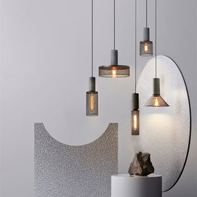 Luminária Pendente de Concreto Urbano | Lâmpada LED Suspensa Industrial