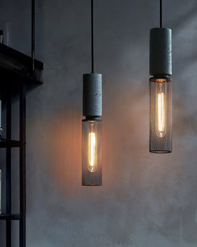 Luminária Pendente de Concreto Urbano | Lâmpada LED Suspensa Industrial