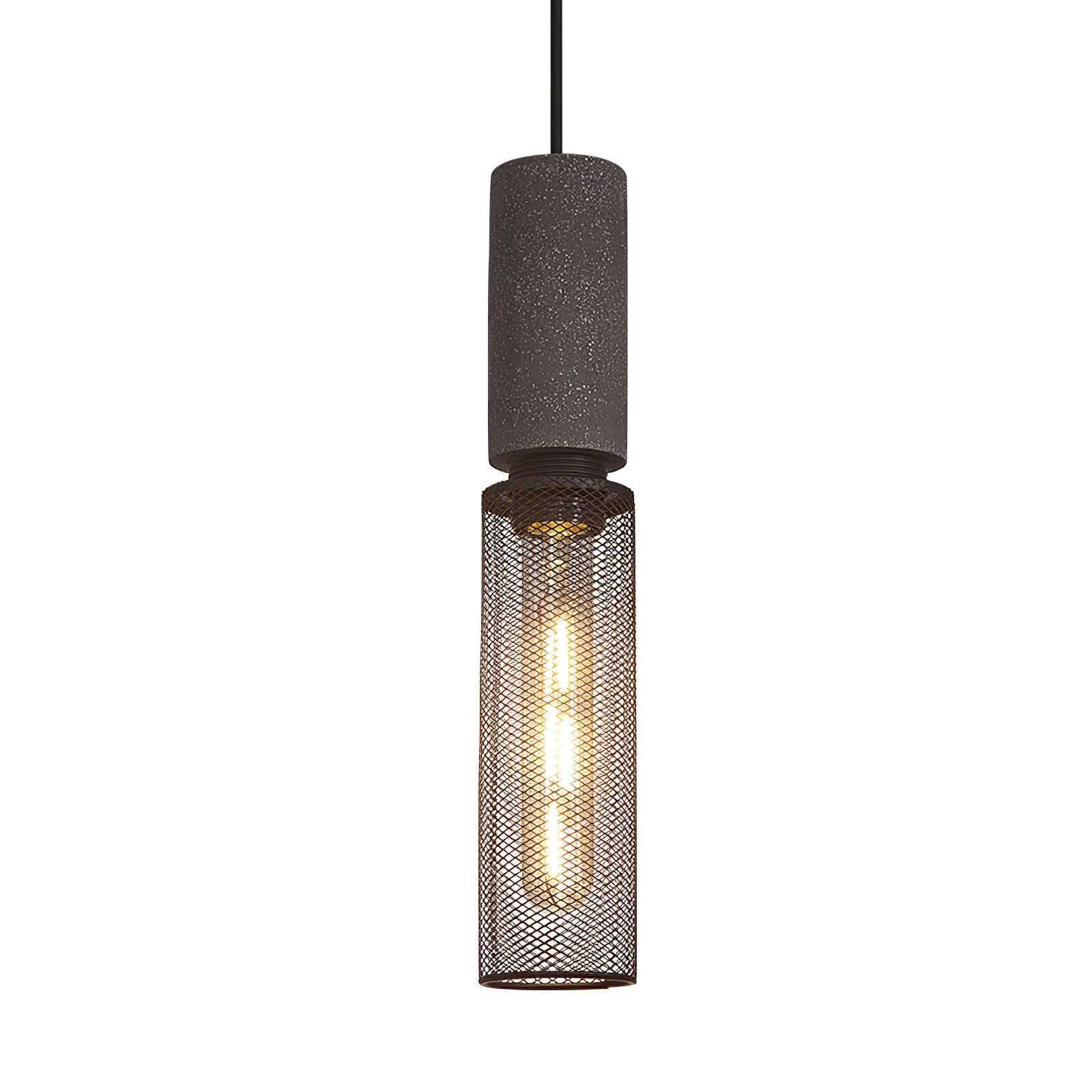 Luminária Pendente de Concreto Urbano | Lâmpada LED Suspensa Industrial
