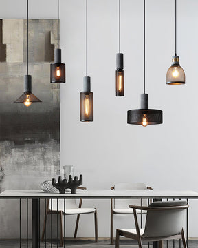 Luminária Pendente de Concreto Urbano | Lâmpada LED Suspensa Industrial