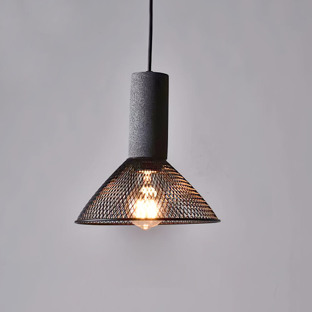 Luminária Pendente de Concreto Urbano | Lâmpada LED Suspensa Industrial