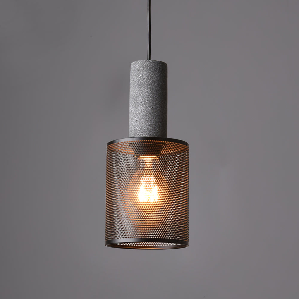 Luminária Pendente de Concreto Urbano | Lâmpada LED Suspensa Industrial