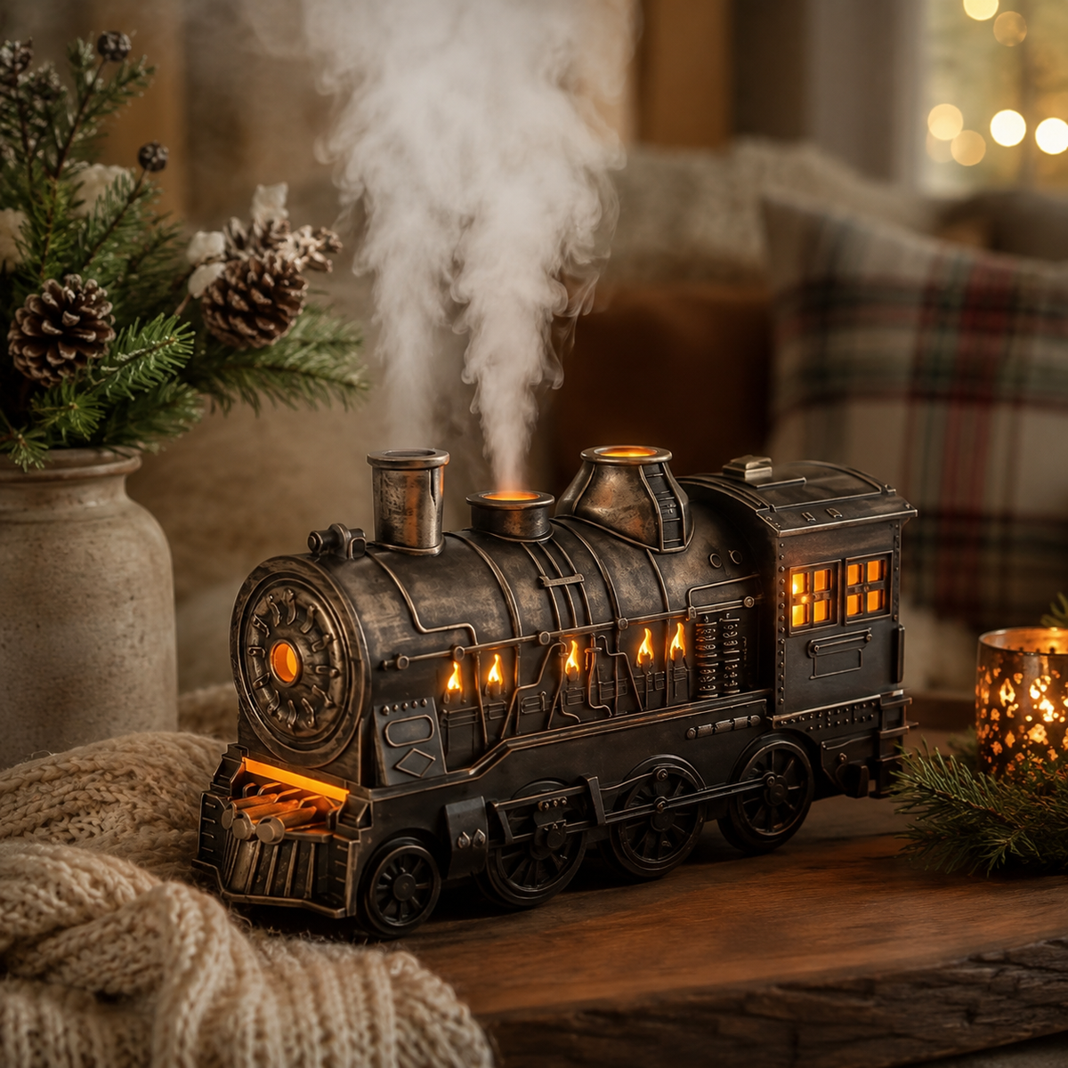 Train Humidifier 300ml with USB Power and LED Light