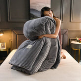Bedding Duvet Cover Set Plush-Style Winter Bedspread Design