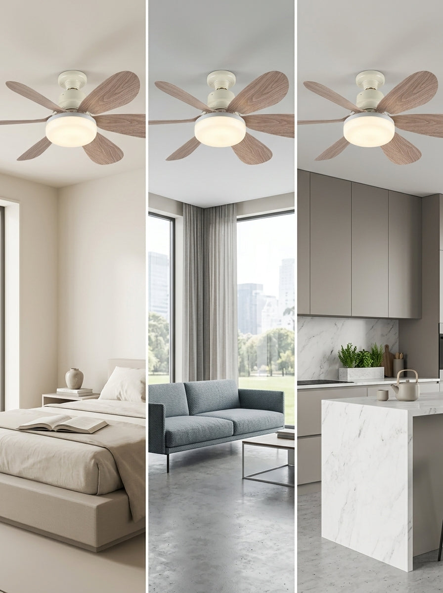 Ventilador de teto com luminária tipo soquete