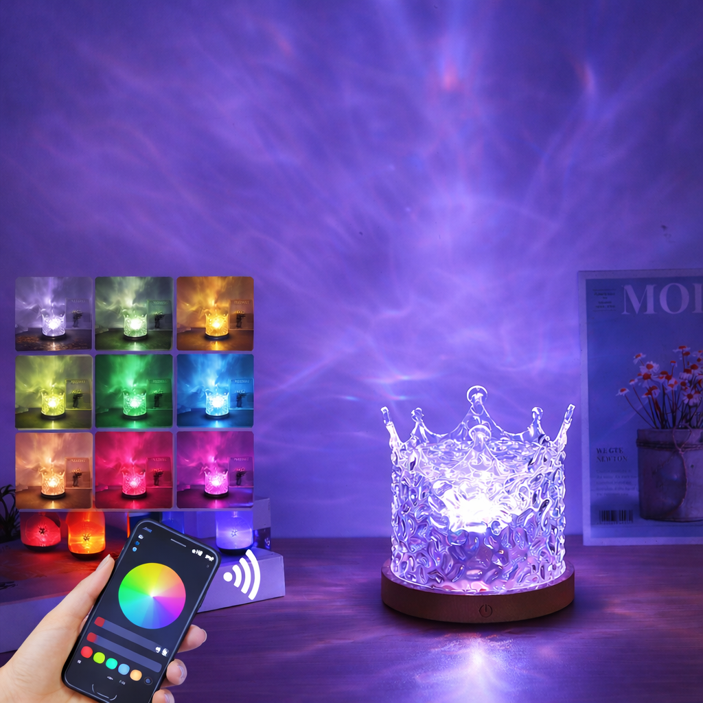 Luminária de Mesa Cubo de Luz LED Colorida